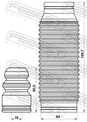 FEBEST Dust Cover Kit, shock absorber (HYSHB-SBF-KIT)