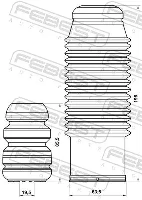 FEBEST Dust Cover Kit, shock absorber (HYSHB-SPORIIF-KIT)