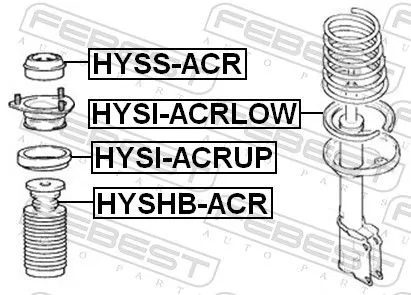 FEBEST Suspension Strut Support Mount (HYSS-ACR)