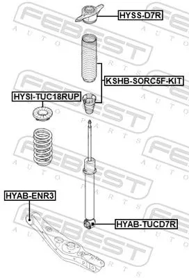 FEBEST Suspension Strut Support Mount (HYSS-D7R)