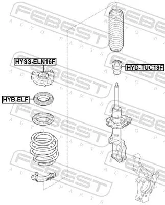 FEBEST Suspension Strut Support Mount (HYSS-ELN16F)