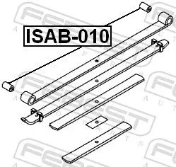 FEBEST Bushing, leaf spring (ISAB-010)