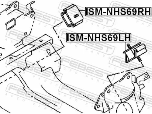 FEBEST Mounting, engine (ISM-NHS69RH)