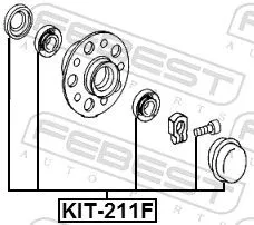 FEBEST Wheel Bearing Kit (KIT-211F)