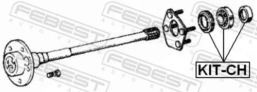 FEBEST Bearing, drive shaft (KIT-CH)