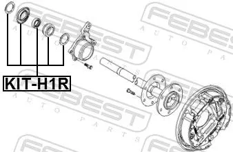 FEBEST Bearing, drive shaft (KIT-H1R)