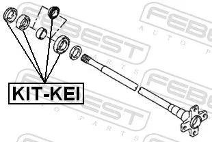 FEBEST Bearing, drive shaft (KIT-KEI)
