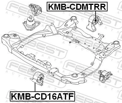 FEBEST Mounting, engine (KMB-CD16ATF)