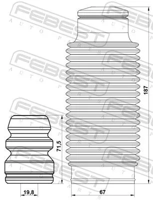 FEBEST Dust Cover Kit, shock absorber (KSHB-CEEDF-KIT)