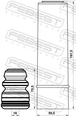 FEBEST Dust Cover Kit, shock absorber (KSHB-PICR-KIT)