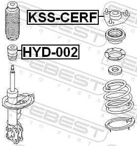 FEBEST Suspension Strut Support Mount (KSS-CERF)