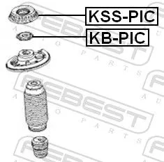 FEBEST Suspension Strut Support Mount (KSS-PIC)