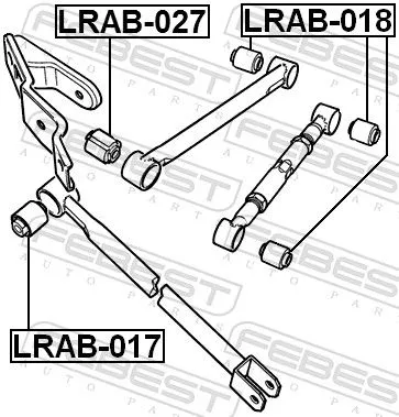 FEBEST Mounting, control/trailing arm (LRAB-018)