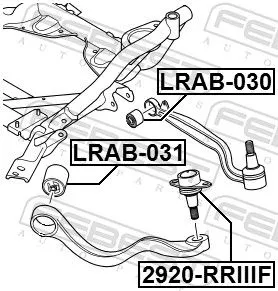FEBEST Mounting, control/trailing arm (LRAB-030)