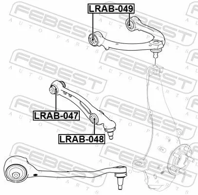 FEBEST Mounting, control/trailing arm (LRAB-049)