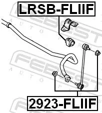 FEBEST Mounting, stabiliser bar (LRSB-FLIIF)