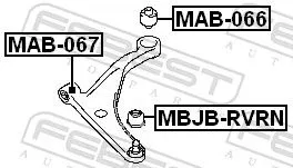 FEBEST Mounting, control/trailing arm (MAB-066)