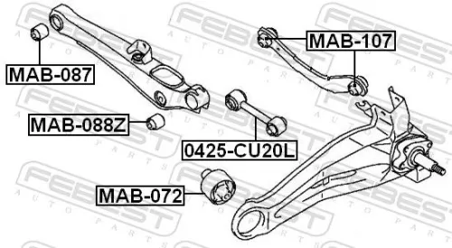 FEBEST Mounting, control/trailing arm (MAB-088Z)