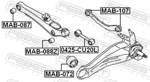 FEBEST Mounting, control/trailing arm (MAB-107)
