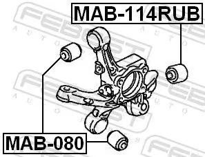 FEBEST Mounting, control/trailing arm (MAB-114RUB)