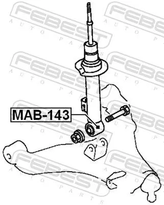 FEBEST Bush, shock absorber (MAB-143)