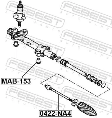 FEBEST Mounting, steering gear (MAB-153)