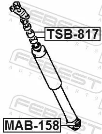FEBEST Bush, shock absorber (MAB-158)