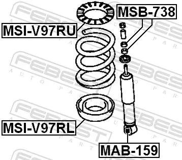 FEBEST Bush, shock absorber (MAB-159)