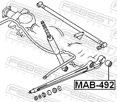 FEBEST Mounting, control/trailing arm (MAB-492)