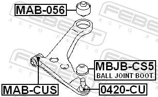 FEBEST Mounting, control/trailing arm (MAB-CUS)