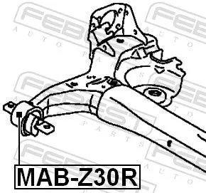 FEBEST Bushing, axle beam (MAB-Z30R)