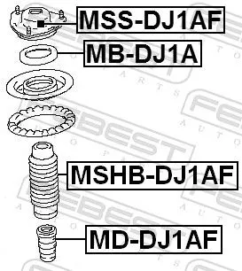 FEBEST Rolling Bearing, suspension strut support mount (MB-DJ1A)
