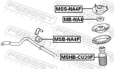 FEBEST Rolling Bearing, suspension strut support mount (MB-NA4)