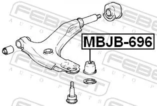 FEBEST Repair kit, supporting/ball joint (MBJB-696)
