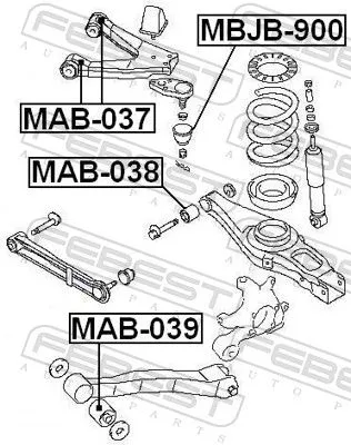 FEBEST Repair kit, supporting/ball joint (MBJB-900)