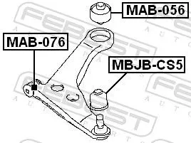 FEBEST Repair kit, supporting/ball joint (MBJB-CS5)