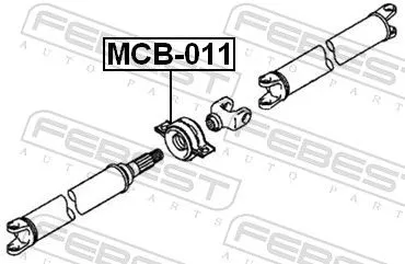FEBEST Bearing, propshaft centre bearing (MCB-011)