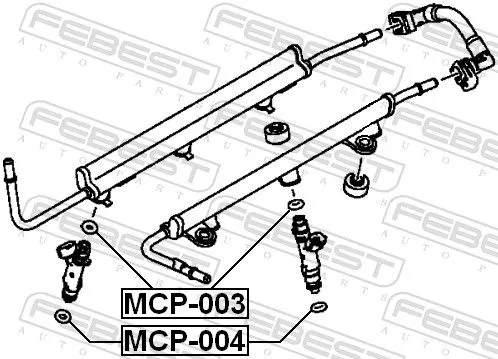 FEBEST Seal Ring, injector (MCP-004)