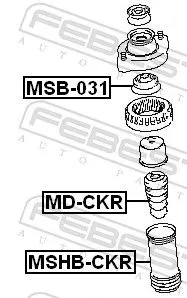 FEBEST Rubber Buffer, suspension (MD-CKR)