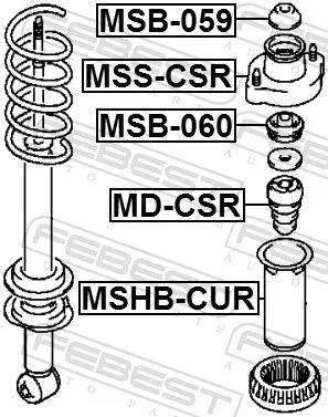 FEBEST Rubber Buffer, suspension (MD-CSR)