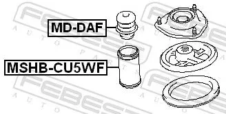 FEBEST Rubber Buffer, suspension (MD-DAF)