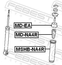 FEBEST Rubber Buffer, suspension (MD-NA4R)