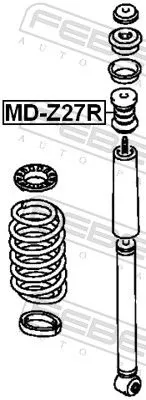 FEBEST Rubber Buffer, suspension (MD-Z27R)