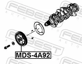 FEBEST Belt Pulley, crankshaft (MDS-4A92)