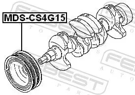 FEBEST Belt Pulley, crankshaft (MDS-CS4G15)