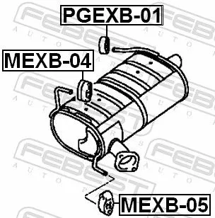 FEBEST Rubber Buffer, muffler (MEXB-04)