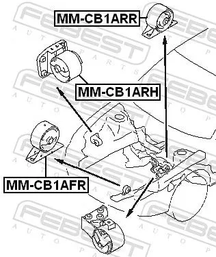FEBEST Mounting, engine (MM-CB1AFR)