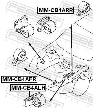FEBEST Mounting, engine (MM-CB4ARR)