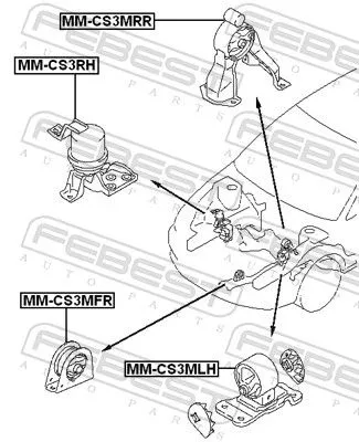 FEBEST Mounting, engine (MM-CS3MFR)