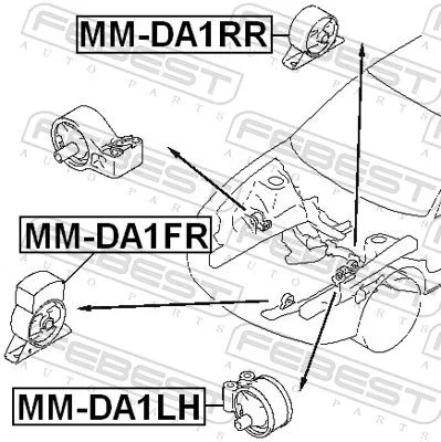 FEBEST Mounting, engine (MM-DA1RR)
